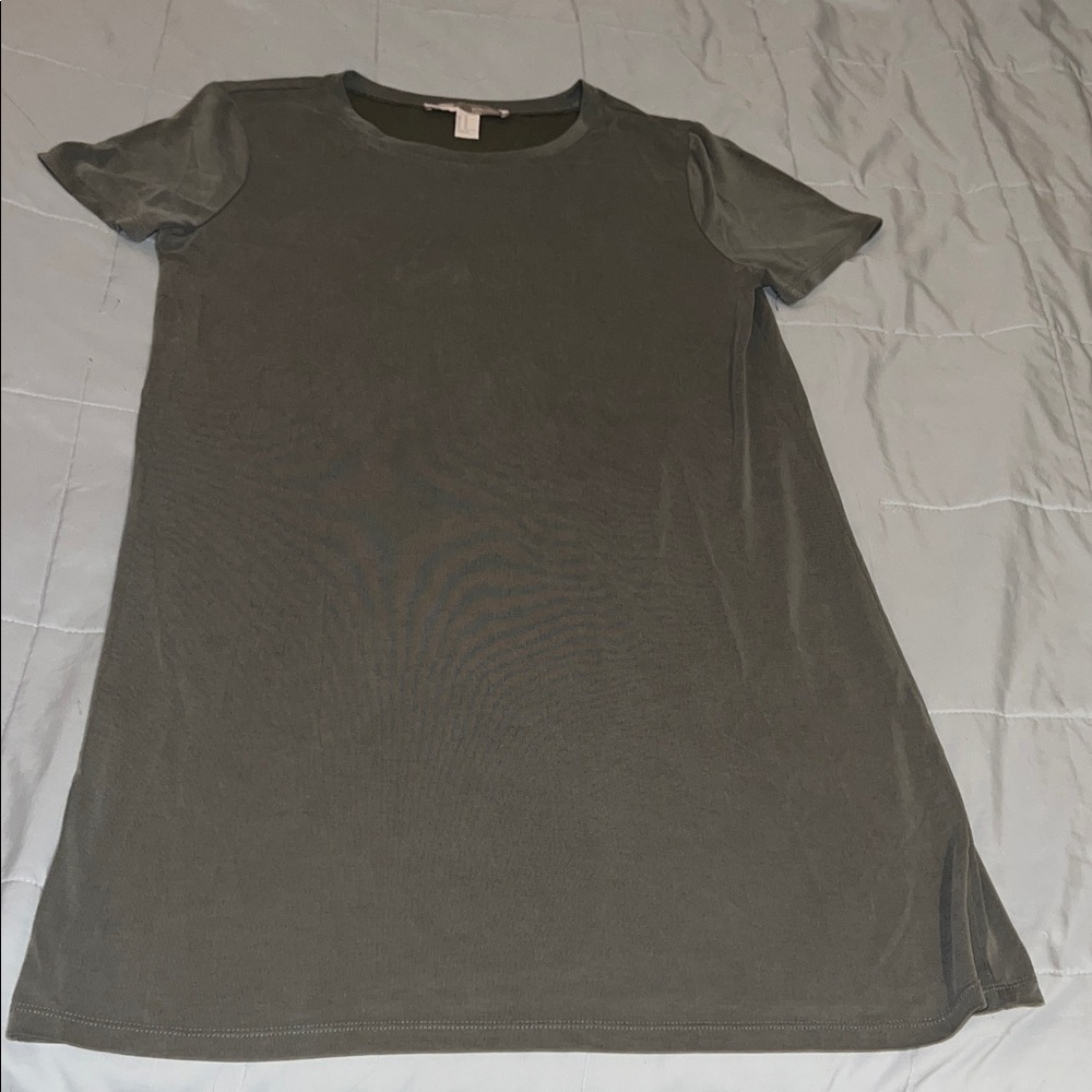 Forever 21 Green T-Shirt Dress